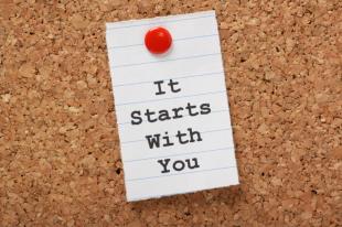 "It Starts With You" Sticky Note 